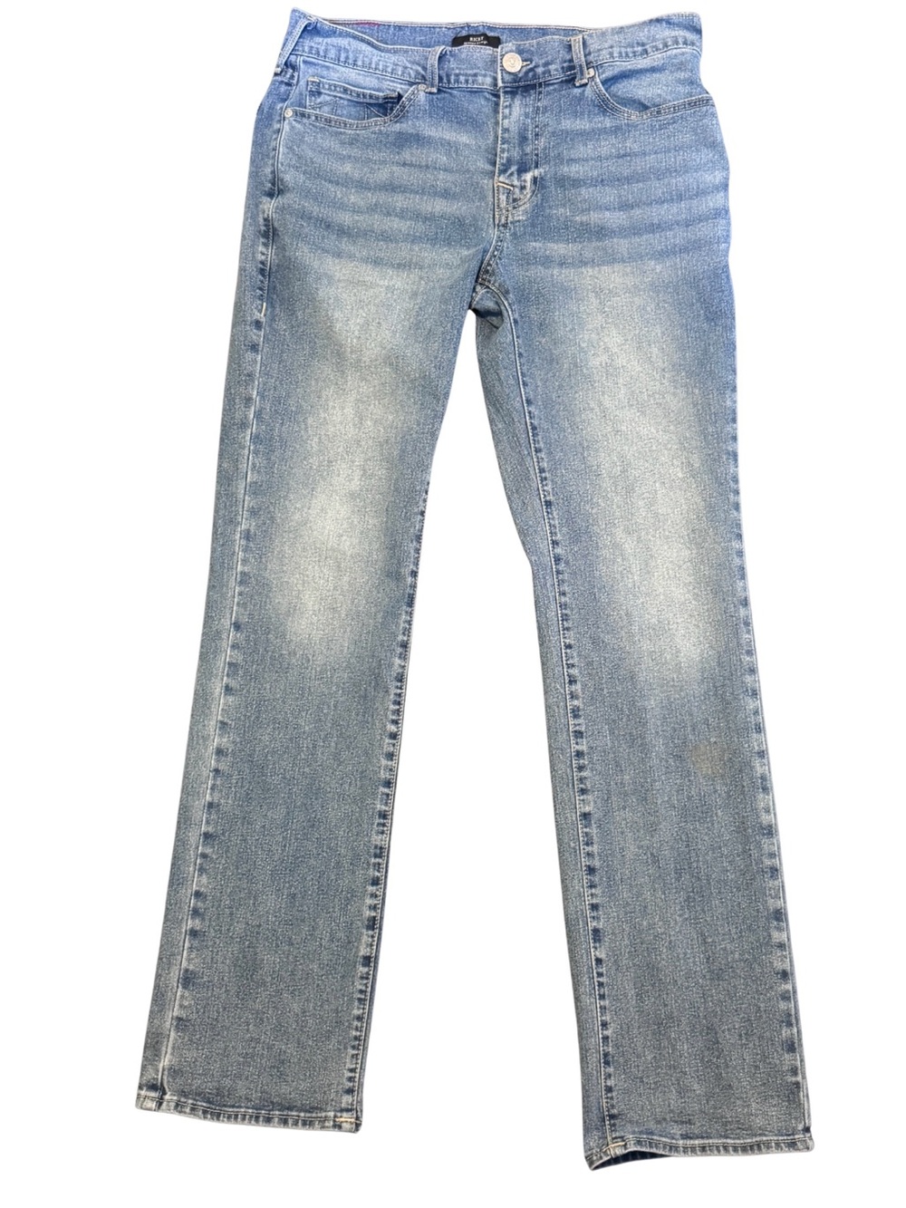 True Religion Ricky Relaxed‎ Straight Jeans Mens 32 Y2K Blue Stitch Buddha Loop